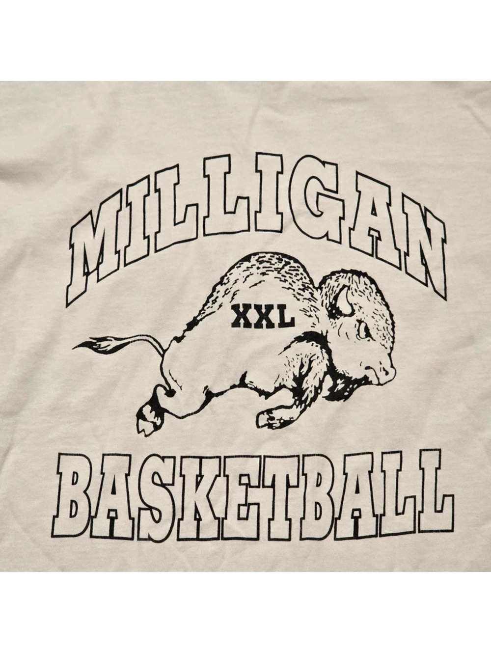 Vintage Milligan University Basketball Shirt XL White 90s Buffalo Made in USA